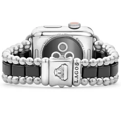 Watch Bands<LAGOS Black Ceramic And Stainless Steel Watch Bracelet-38-45Mm