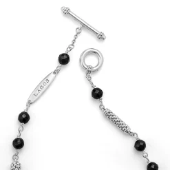 Gemstones<LAGOS Black Ceramic Beaded Bracelet