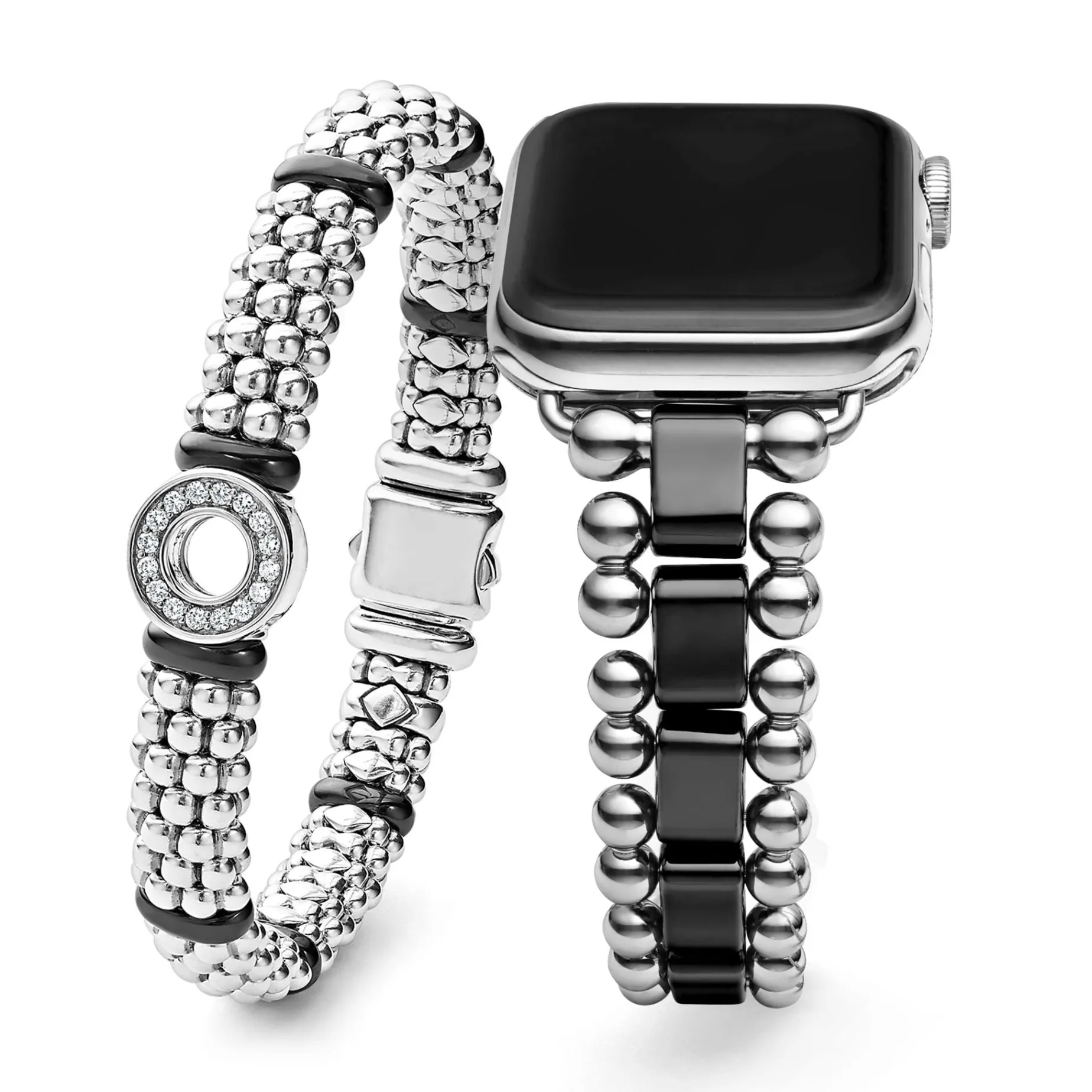 Silver<LAGOS Black Ceramic Smart Caviar Gift Set