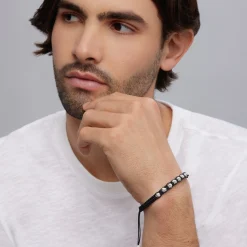 Bracelets<LAGOS Black Macrame Bracelet