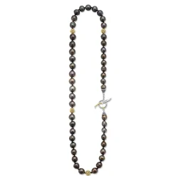 Necklaces & Chains<LAGOS Black Pearl Gold Station Bead Necklace