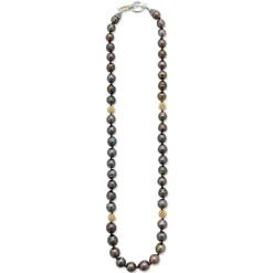 Necklaces & Chains<LAGOS Black Pearl Gold Station Bead Necklace