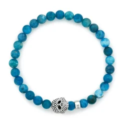 Bracelets<LAGOS Blue Apatite Skull Bracelet