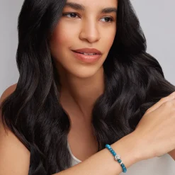 Gemstones<LAGOS Blue Apatite Skull Bracelet