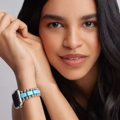 Watch Bands<LAGOS Blue Ceramic And Stainless Steel Watch Bracelet-38-45Mm