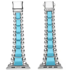 Watch Bands<LAGOS Blue Ceramic And Stainless Steel Watch Bracelet-42-49Mm