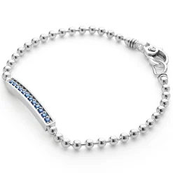 Silver<LAGOS Blue Sapphire Beaded Bracelet