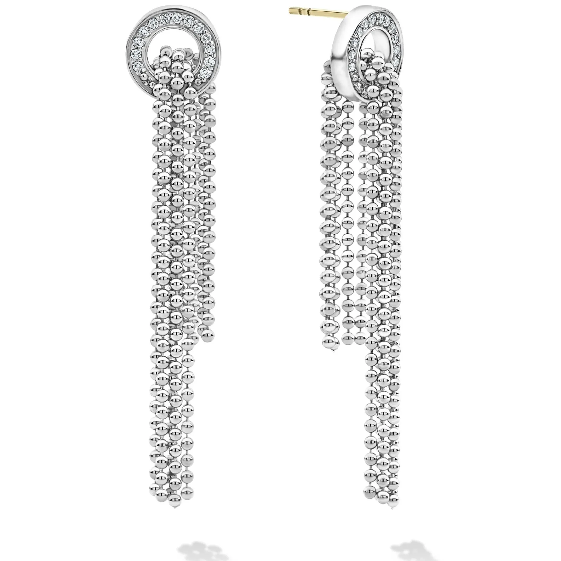 Drop Earrings<LAGOS Cascading Caviar Diamond Earrings