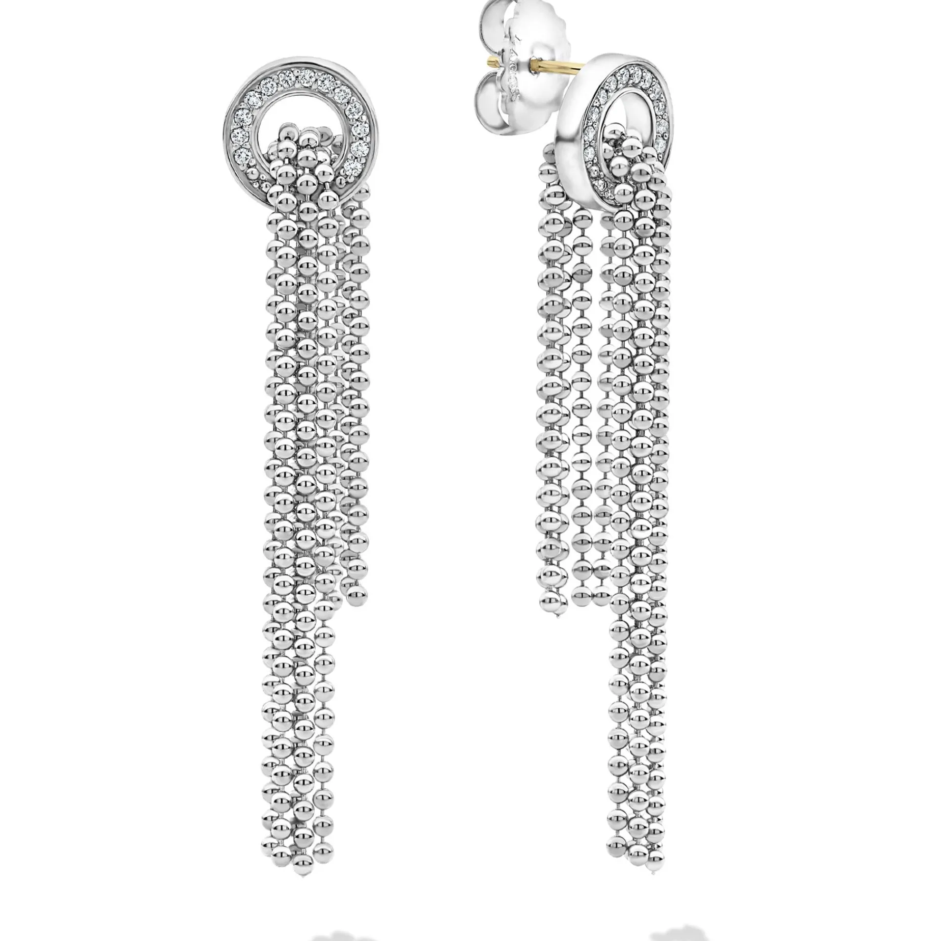 Drop Earrings<LAGOS Cascading Caviar Diamond Earrings