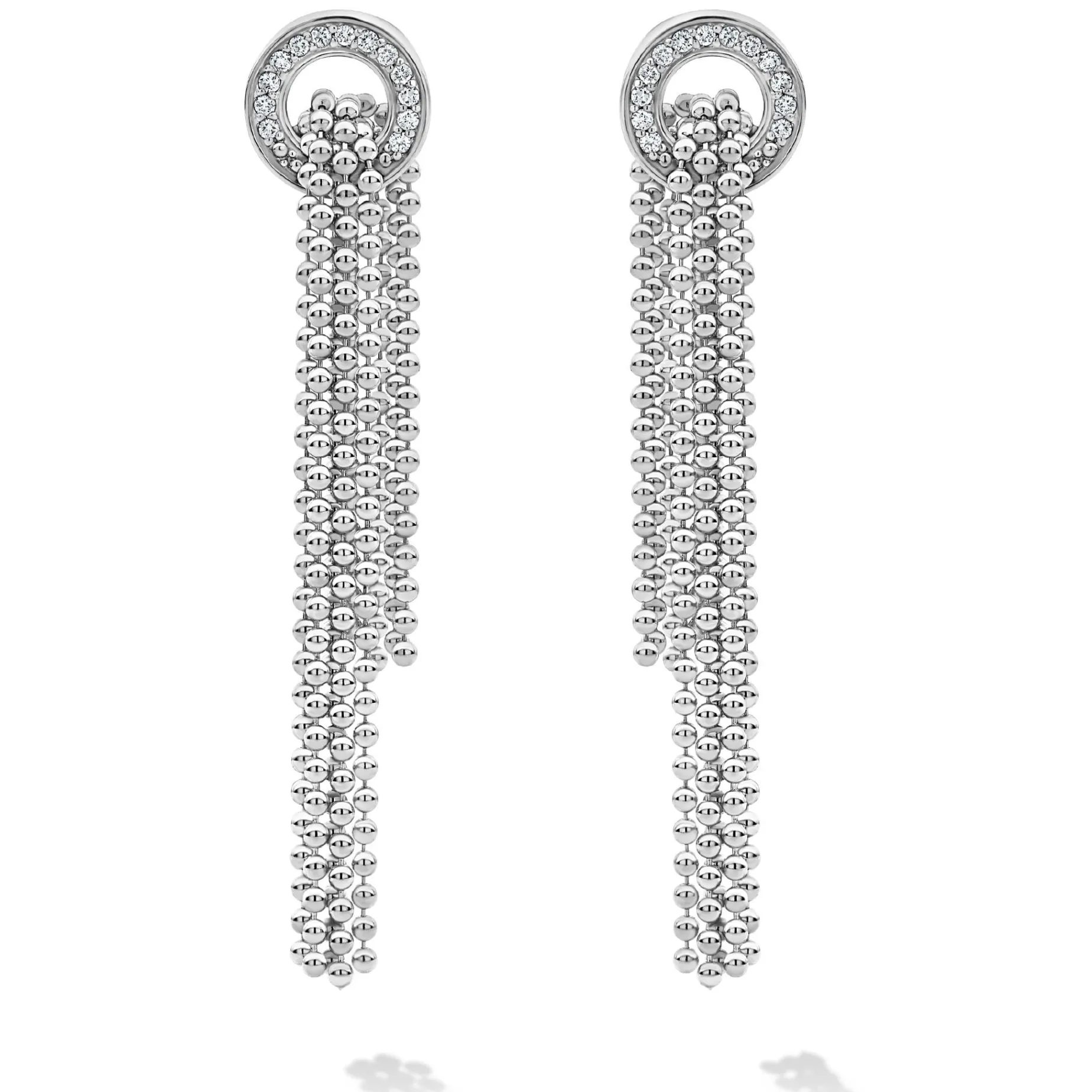 Drop Earrings<LAGOS Cascading Caviar Diamond Earrings