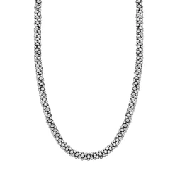 Silver<LAGOS Caviar Beaded Necklace | 3Mm