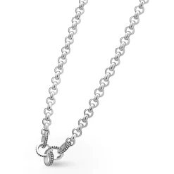 Chains<LAGOS Caviar Circle Link Necklace
