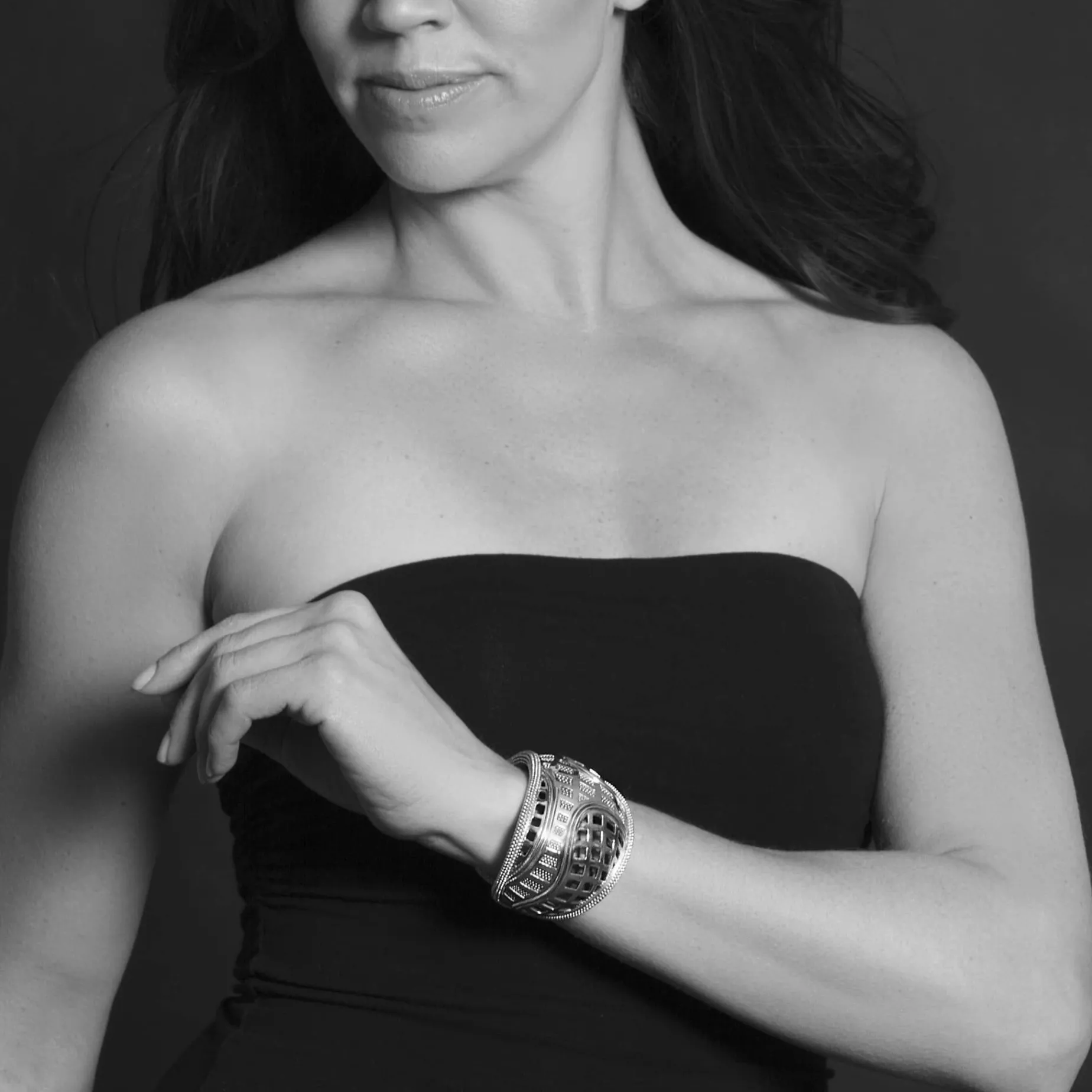 Silver<LAGOS Caviar Cuff Bracelet