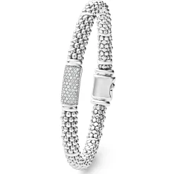 Silver<LAGOS Caviar Diamond Bracelet | 6Mm