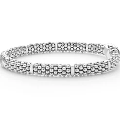 Silver<LAGOS Caviar Diamond Bracelet | 6Mm