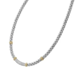 Caviar Necklaces<LAGOS Caviar Diamond Necklace | 5Mm