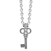 Silver<LAGOS Caviar Key Diamond Pendant Necklace