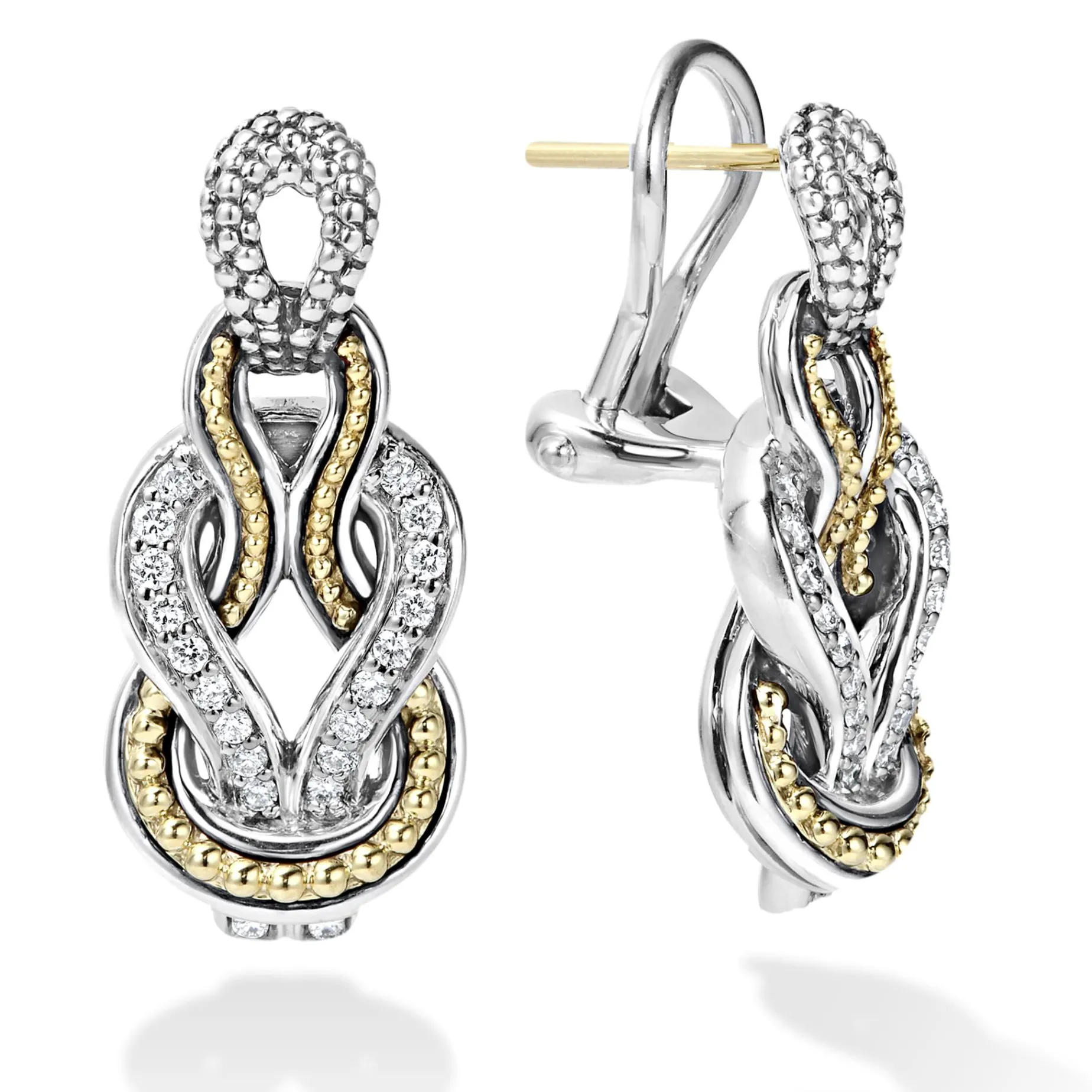 Diamonds<LAGOS Caviar Knot Diamond Drop Earrings