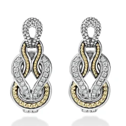 Diamonds<LAGOS Caviar Knot Diamond Drop Earrings