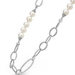 Chains<LAGOS Caviar Pearl Link Necklace
