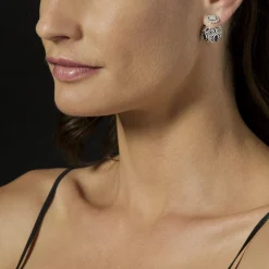 Caviar Earrings<LAGOS Caviar Square Diamond Stud Earrings