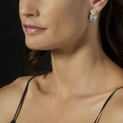 Caviar Earrings<LAGOS Caviar Square Diamond Stud Earrings