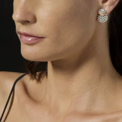 Caviar Earrings<LAGOS Caviar Square Diamond Stud Earrings