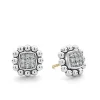 Stud Earrings<LAGOS Caviar Square Diamond Stud Earrings