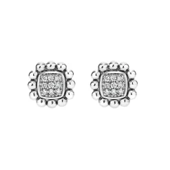 Stud Earrings<LAGOS Caviar Square Diamond Stud Earrings