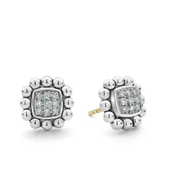 Diamonds<LAGOS Caviar Square Diamond Stud Earrings
