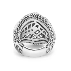 Silver<LAGOS Caviar Statement Ring