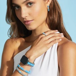 Silver<LAGOS Ceramic And Caviar Diamond Ring