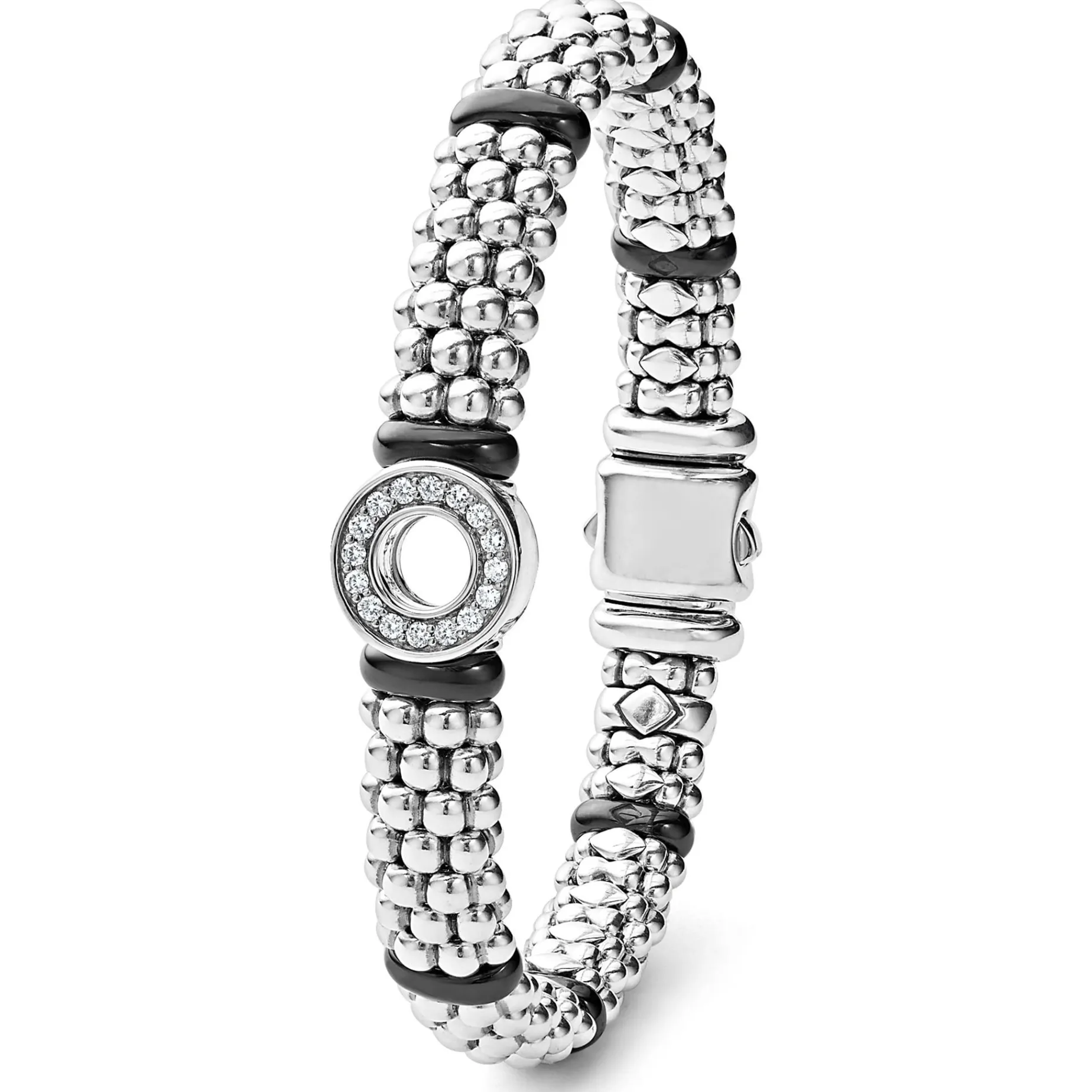 Diamonds<LAGOS Ceramic And Diamond Circle Bracelet | 9Mm