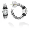 Diamonds<LAGOS Ceramic And Diamond Circle Hoop Earrings