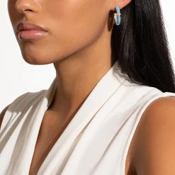 Hoop Earrings<LAGOS Ceramic And Diamond Hoop Earrings