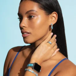 Diamonds<LAGOS Ceramic And Diamond Hoop Earrings