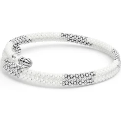 Silver<LAGOS Ceramic Beaded Wrap Bracelet