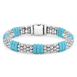 Silver<LAGOS Ceramic Caviar Beaded Bracelet | 9Mm