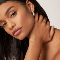 Hoop Earrings<LAGOS Ceramic Caviar Diamond Hoop Earrings