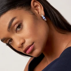 Hoop Earrings<LAGOS Ceramic Caviar Diamond Hoop Earrings