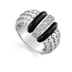Diamonds<LAGOS Ceramic Caviar Diamond Ring