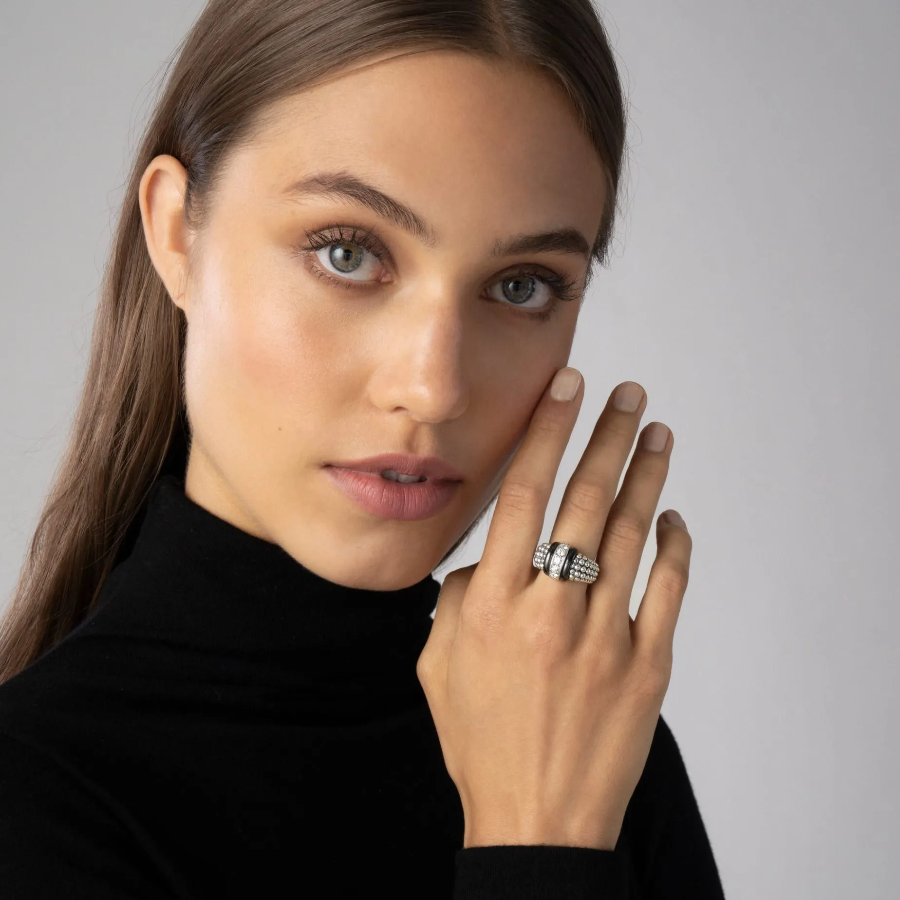 Caviar Rings<LAGOS Ceramic Caviar Diamond Ring