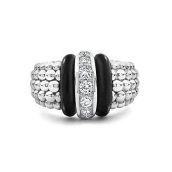 Caviar Rings<LAGOS Ceramic Caviar Diamond Ring