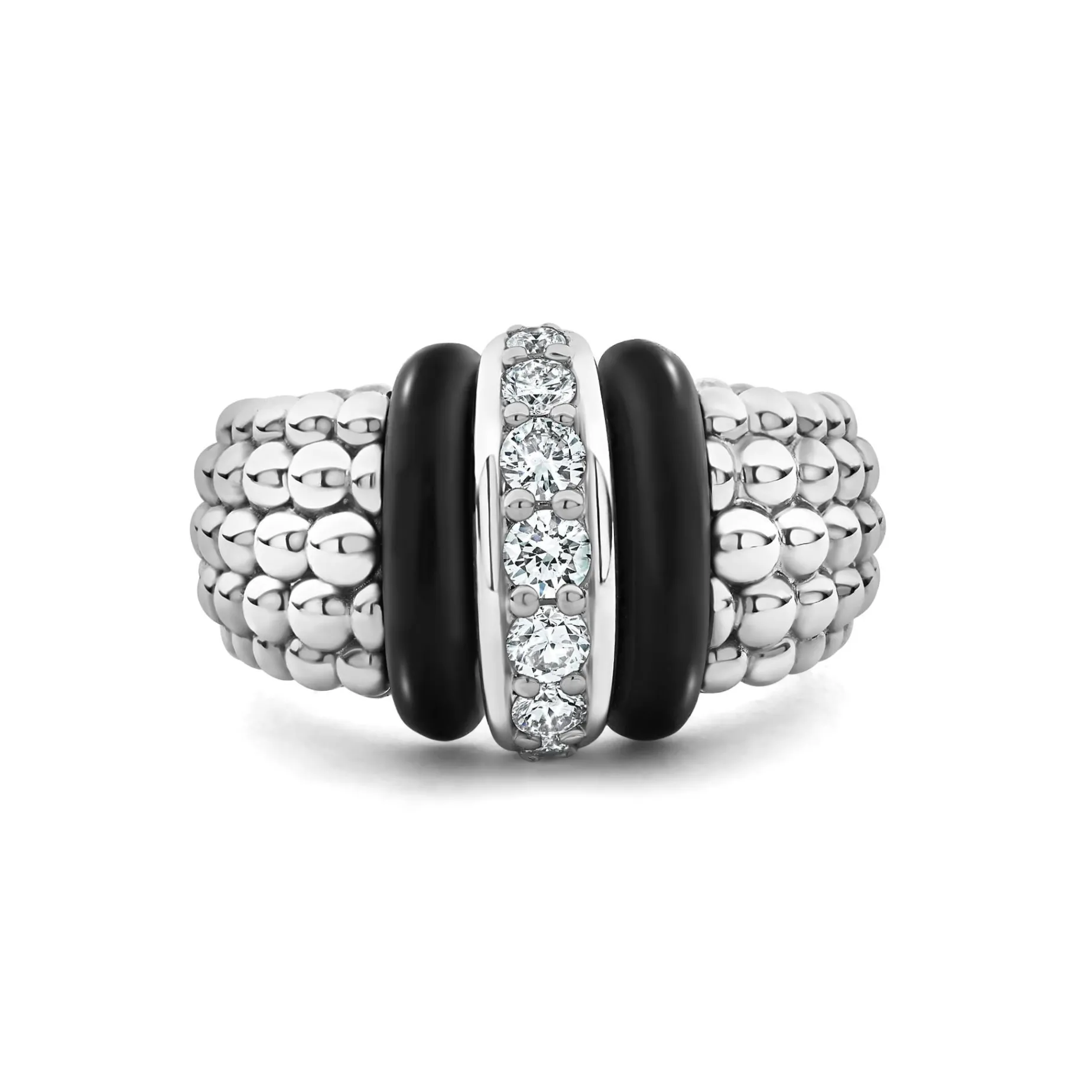 Caviar Rings<LAGOS Ceramic Caviar Diamond Ring