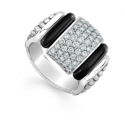 Diamonds<LAGOS Ceramic Caviar Diamond Statement Ring