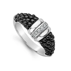 Diamonds<LAGOS Ceramic Diamond Stacking Ring