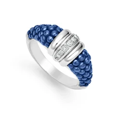 Diamonds<LAGOS Ceramic Diamond Stacking Ring