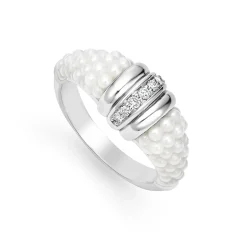 Diamonds<LAGOS Ceramic Diamond Stacking Ring