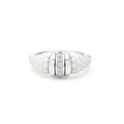 Diamonds<LAGOS Ceramic Diamond Stacking Ring