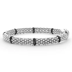 Silver<LAGOS Ceramic Station Caviar Bracelet | 6Mm